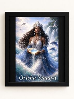 Orisha Yemaya Art Print In 8x10 Frame